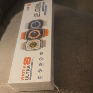Smartwatch - White Case with Orange and Cream Bands